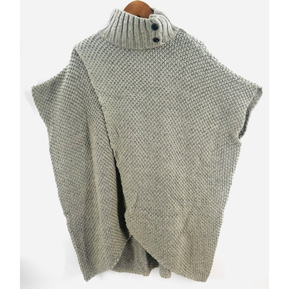 Simply Noelle Sweaters - Simply Noelle Cable Knit Poncho Womens Sz 8/10 Beige Tan Pullover W1016